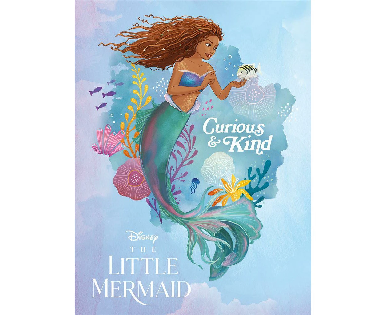 The Little Mermaid Curious And Kind Canvas Print (Blue/Multicoloured) - PM10755