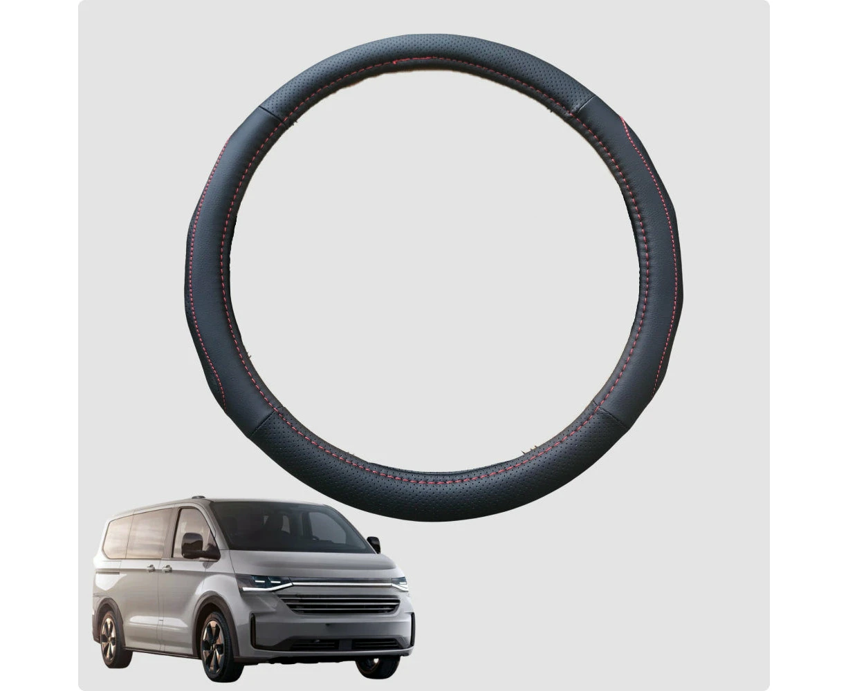 Steering Wheel Cover for VolksWagen Transporter 2004-Current 38CM Leather | Circle