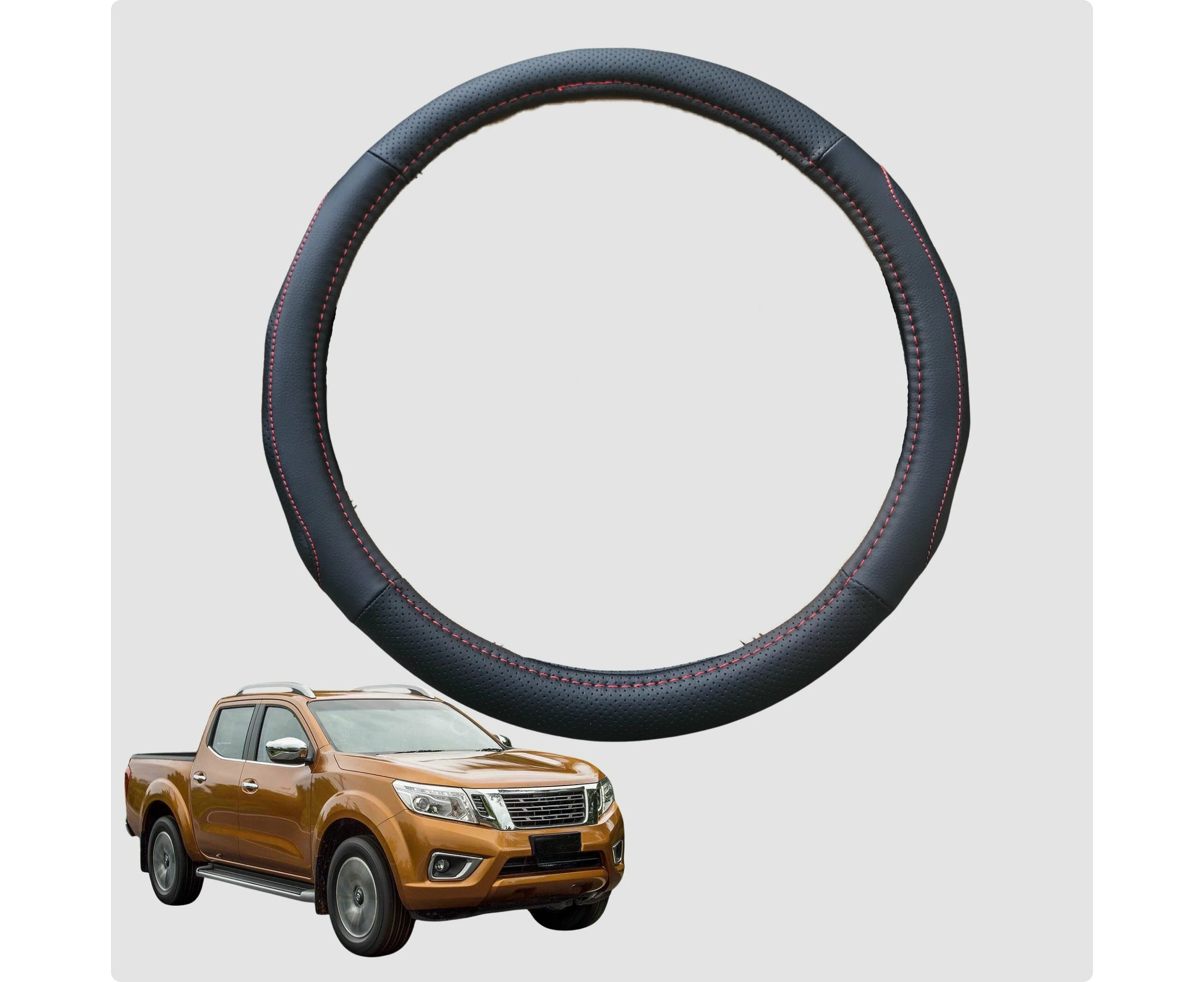 Steering Wheel Cover for Nissan Navara 2005-2015 (D40 RX) 38CM | Circle