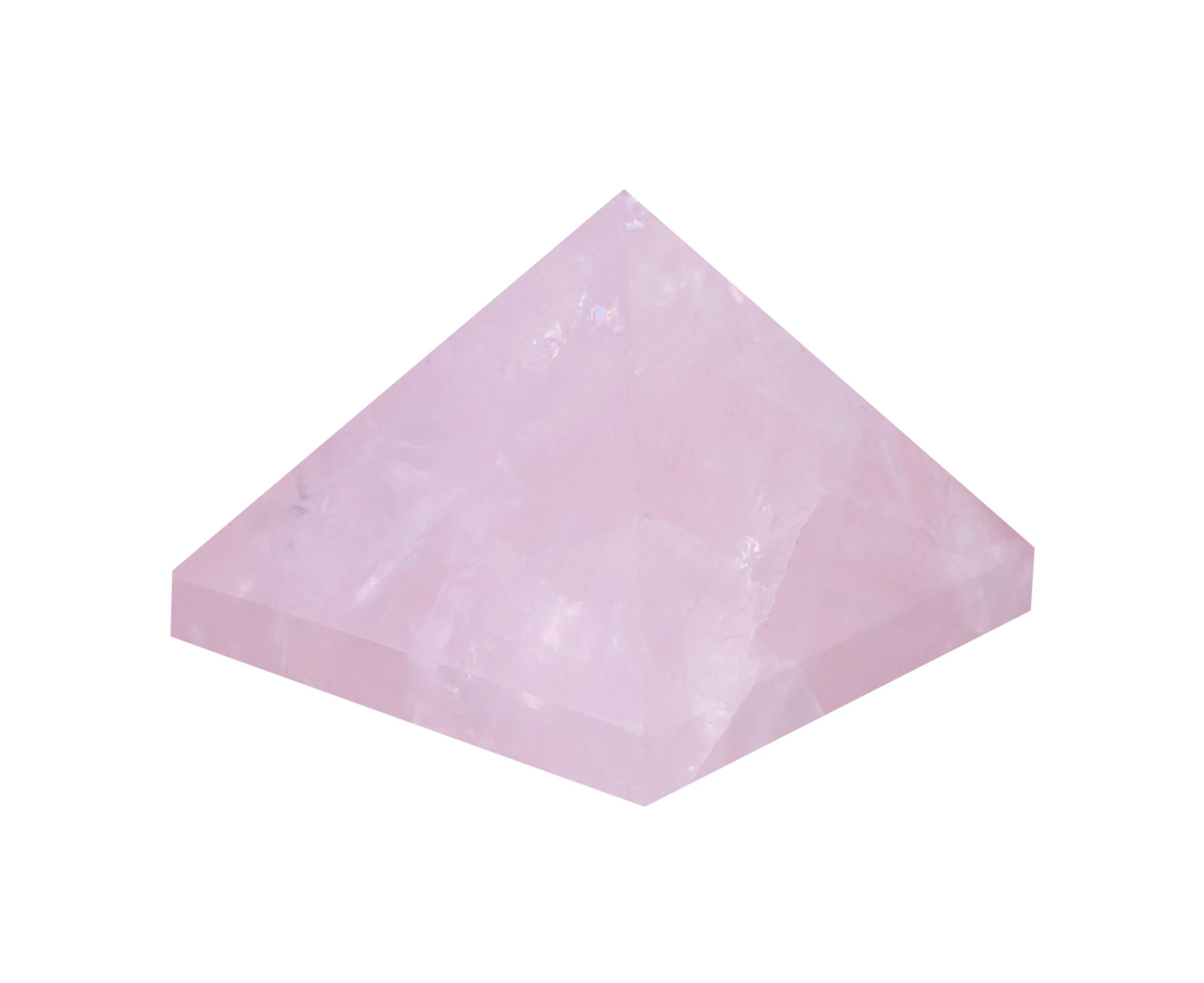 1PC Pink Crystal Rose Quartz Pyramid Carving Figurines Home Decoration Furnishing Article