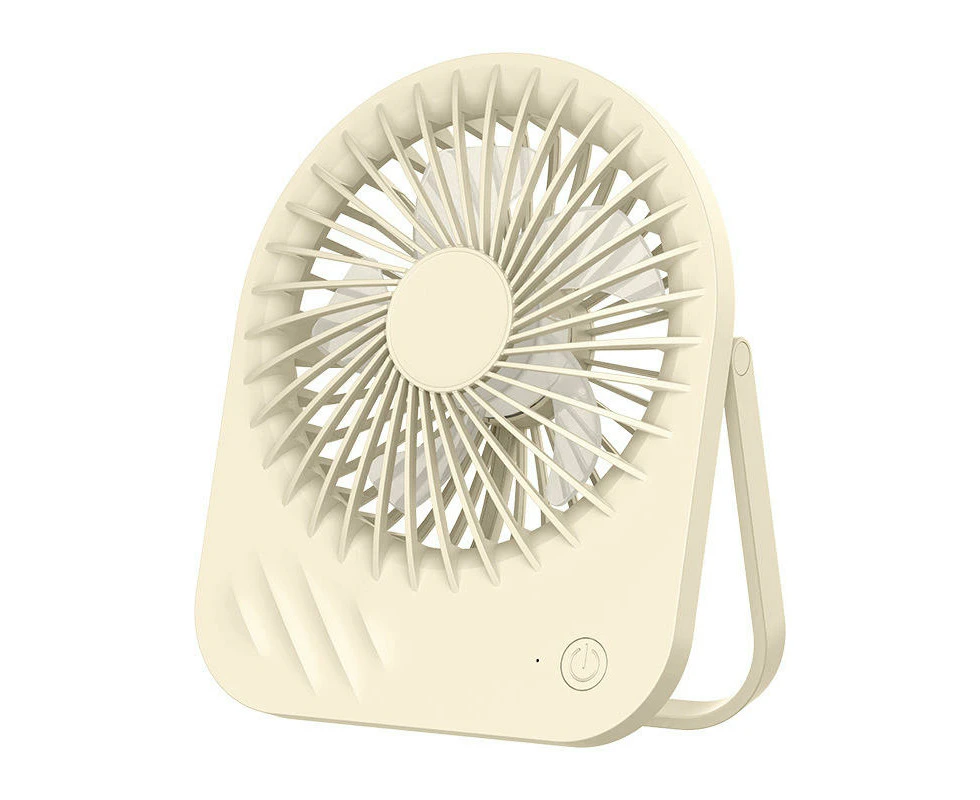 Desk Fan Mini Air Circulation Fan Kitchen Wall Mount Dormitory Home Bedroom Fan-Khaki