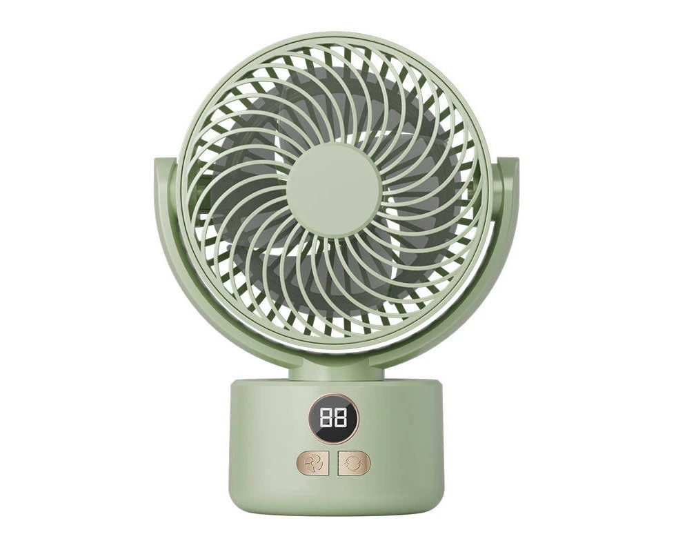 Home Air Circulation Desk Fan-Student Dormitory Desktop Office Small Desk Fan-Green