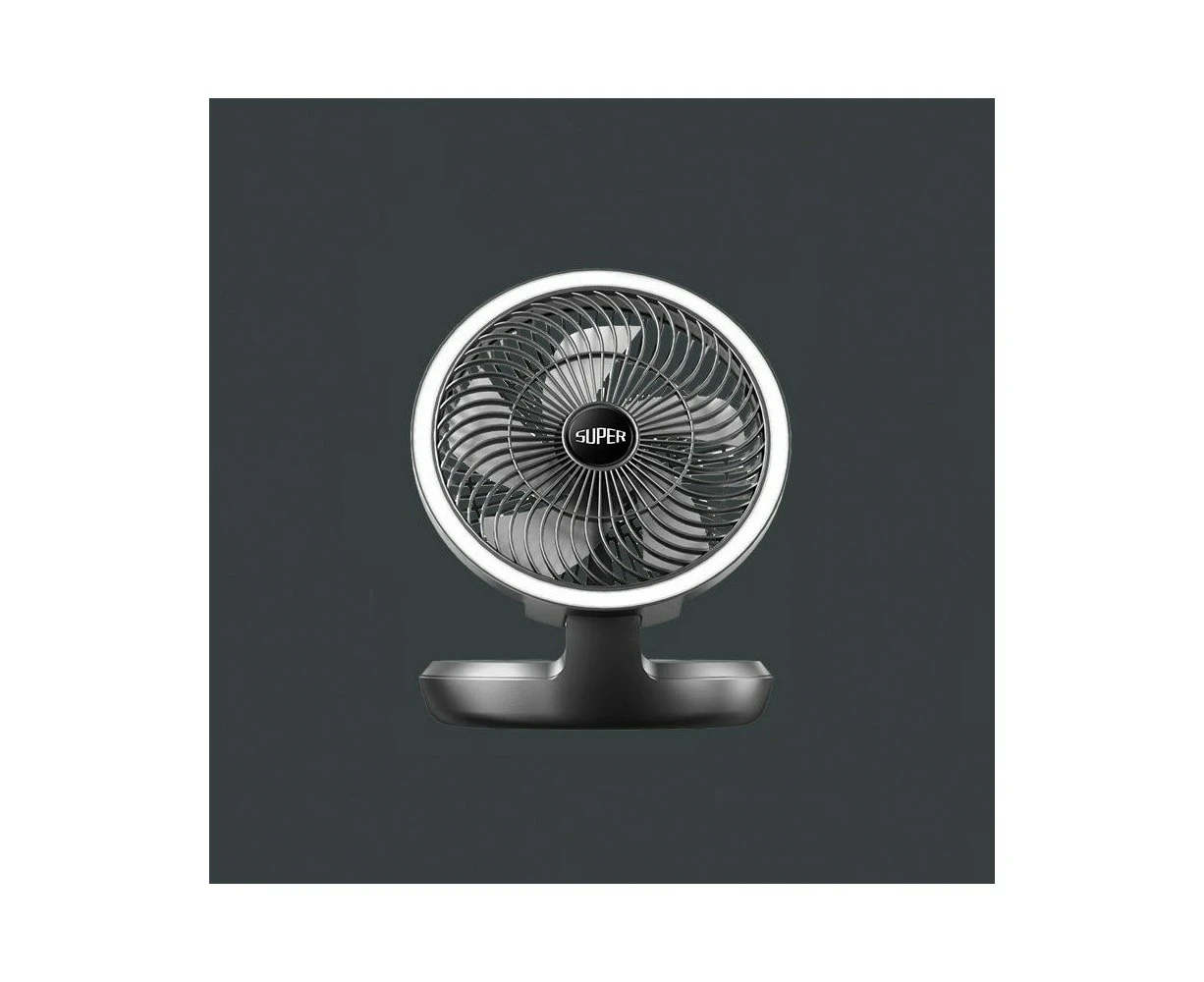 Small Desk Fan USB,Folding Silent Wall-mounted Fan, 3 Speed Mini Fan for Office Table Bedroom-Gray (no light)