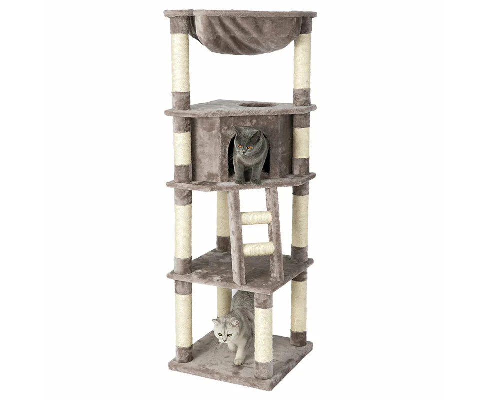 HONEYPOT CAT(R) Chipboard Flannel Cat Tree 158cm