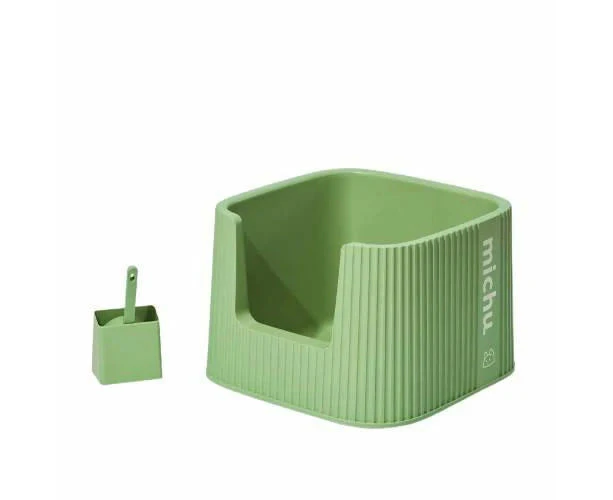 Michu XXL Container Cat Litter Box with Scoop - Sage