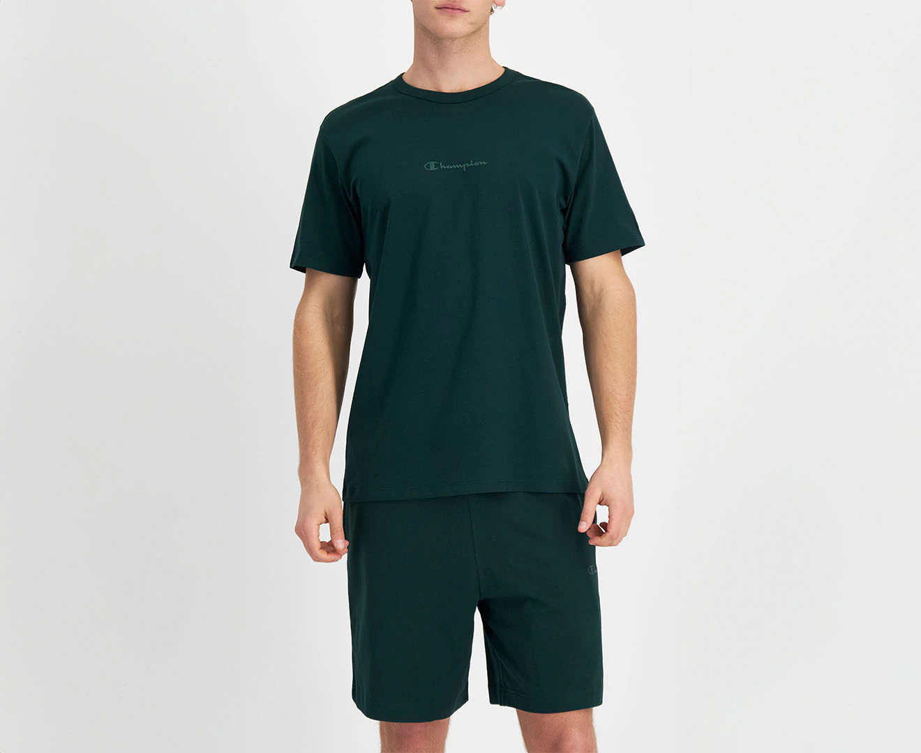 Champion Men's Tonal Script Tee / T-Shirt / Tshirt - Mid Field