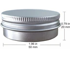 24 Pack (1 Oz/30ml) Screw Top Round Aluminum Tin Cans with Screw Cap for Lip Balm, Cosmetic, Candles, Salve, Make Up