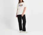 Champion Women's Graphic Oversized Tee / T-Shirt / Tshirt - Print/Cream