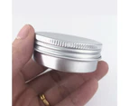 24 Pack (1 Oz/30ml) Screw Top Round Aluminum Tin Cans with Screw Cap for Lip Balm, Cosmetic, Candles, Salve, Make Up