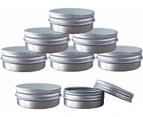 24 Pack (1 Oz/30ml) Screw Top Round Aluminum Tin Cans with Screw Cap for Lip Balm, Cosmetic, Candles, Salve, Make Up