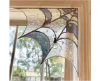 Spiderweb Door Topper Door Frame Ornament Spider Web Stained Faux Glass Window Wall Hanging