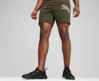 Puma Men's Train All Day Big Cat Training Shorts - Dark Olive