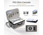 For Sony PS5 Slim Storage Bag Large Capacity Shockproof Travel Case with Shoulder Strap for PS5 Slim Console