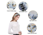 Knotted Women Headband Embellished Top Hairband Fashion Elegant Ladies Hair Band,Wathet