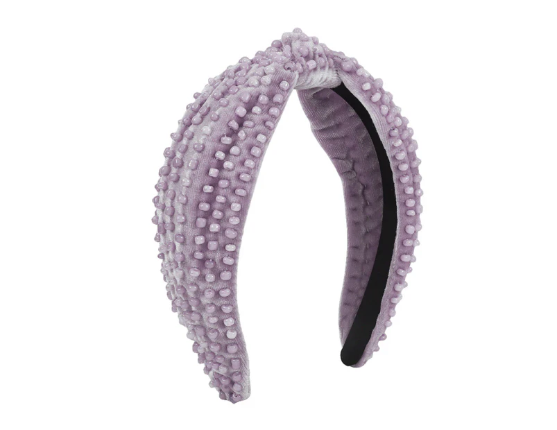 Headband For Women Fashionable Wide Hairband Hair Accessories, Elegant Ladies Hair Band,Purple