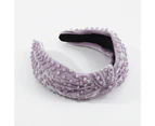 Headband For Women Fashionable Wide Hairband Hair Accessories, Elegant Ladies Hair Band,Purple