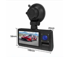 G50 Car Recorder 3 inch screen touch mobile phone APP playback HD infrared night vision reversing parking monitoring front + interior + rear 3 camera