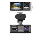 Dash Cam Front and Rear Inside 3 Cameras 1080P+720P+480p Car Rearview Mirror Car Video Recording Camcorder Night Vision Car Camera Recorder Auto Safet