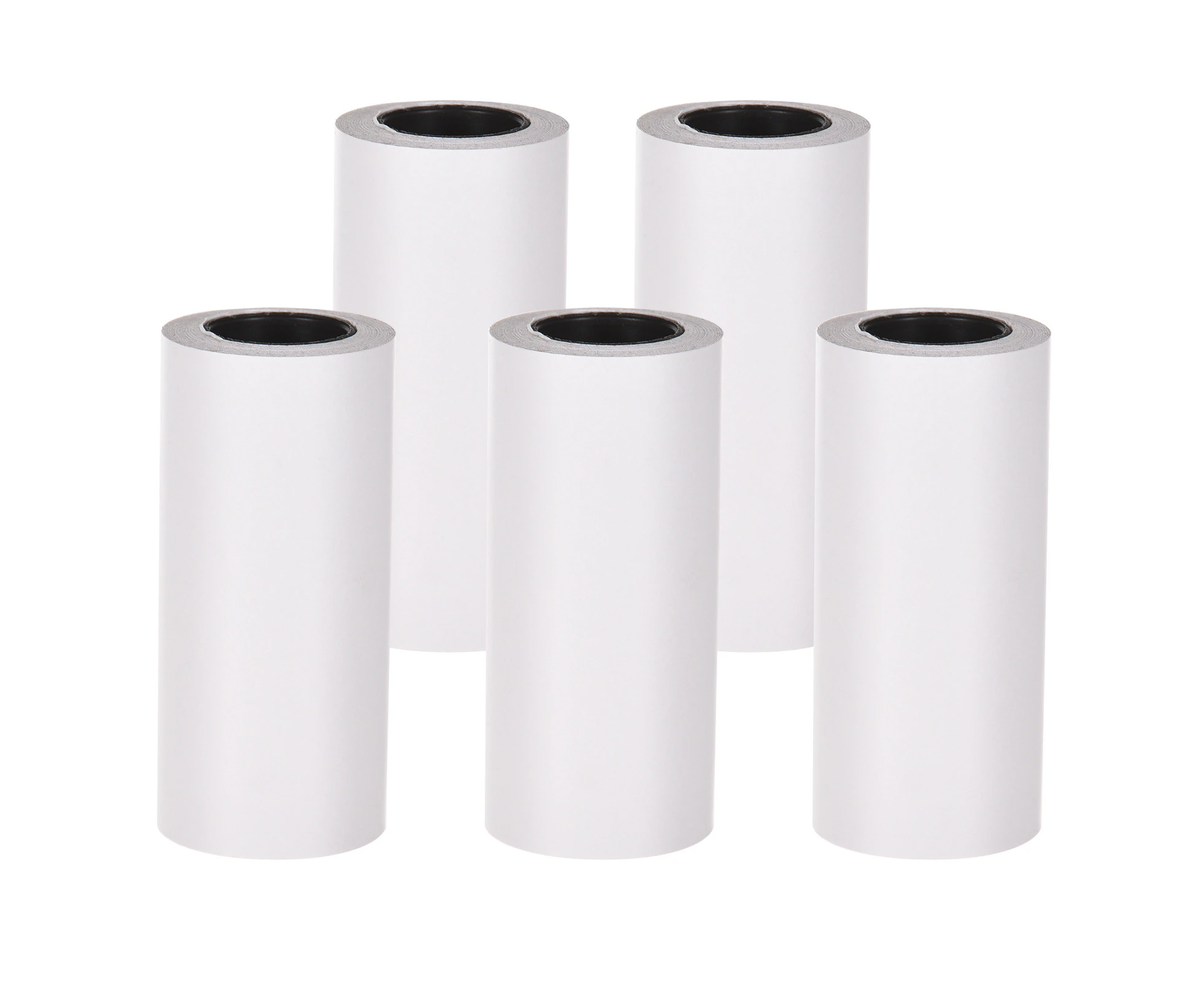 5 Rolls Self-Adhesive Thermal Paper Roll White Sticky Paper BPA-Free 57x30mm without Backing Paper for PeriPage PAPERANG Poooli Phomemo Pocket Thermal