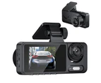 3 Cameras Dash Cam Multi-Language Clear Car Rearview Mirror Car Video Recording Camcorder Wide Angle Car Camera Recorder Auto Safety Driving Recorder