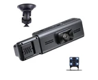 3 Cameras Dash Cam Parking Monitoring Clear Car Rearview Mirror Car Video Recording Camcorder Wide Angle Car Camera Recorder WIFI Interconnection Auto