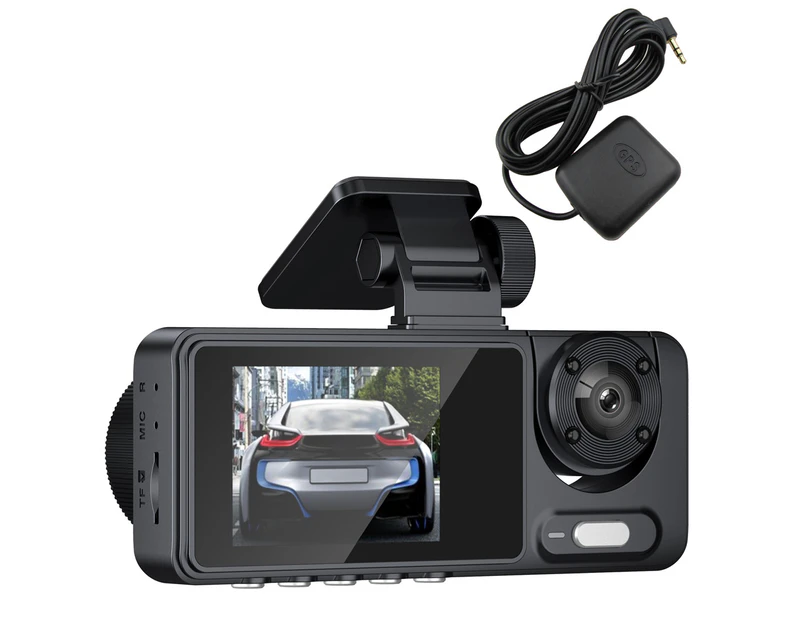 2 Cameras Dash Cam Multi-Language Clear Car Video Recording Camcorder Wide Angle Car Camera Recorder Auto Safety Driving Recorder