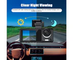 3 Cameras Dash Cam Multi-Language Clear Car Rearview Mirror Car Video Recording Camcorder Wide Angle Car Camera Recorder Auto Safety Driving Recorder