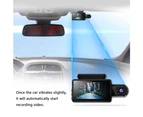 1296P DVR Dash Camera Front & Inside Dual Camera Car Dashcam 3 Inch IPS Screen Driving Recorder with Night Vision 170° Wide Angle G-Sensor Parking Mon