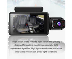 1296P DVR Dash Camera Front & Inside Dual Camera Car Dashcam 3 Inch IPS Screen Driving Recorder with Night Vision 170° Wide Angle G-Sensor Parking Mon