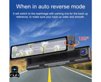 3 Cameras Dash Cam Clear Car Rearview Mirror Car Video Recording Camcorder Wide Angle Car Camera Auto Driving Recorder WIFI Interconnection Auto Safet