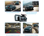 Dash Cam Front and Rear Inside 3 Cameras 1080+720+480P 4in Car Rearview Mirror Car Video Recording Camcorder Night Vision Car Camera Recorder Auto Saf