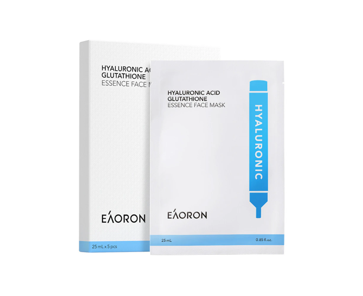 Eaoron Hyaluronic Acid Glutathione Essence Face Mask 5pcs/box