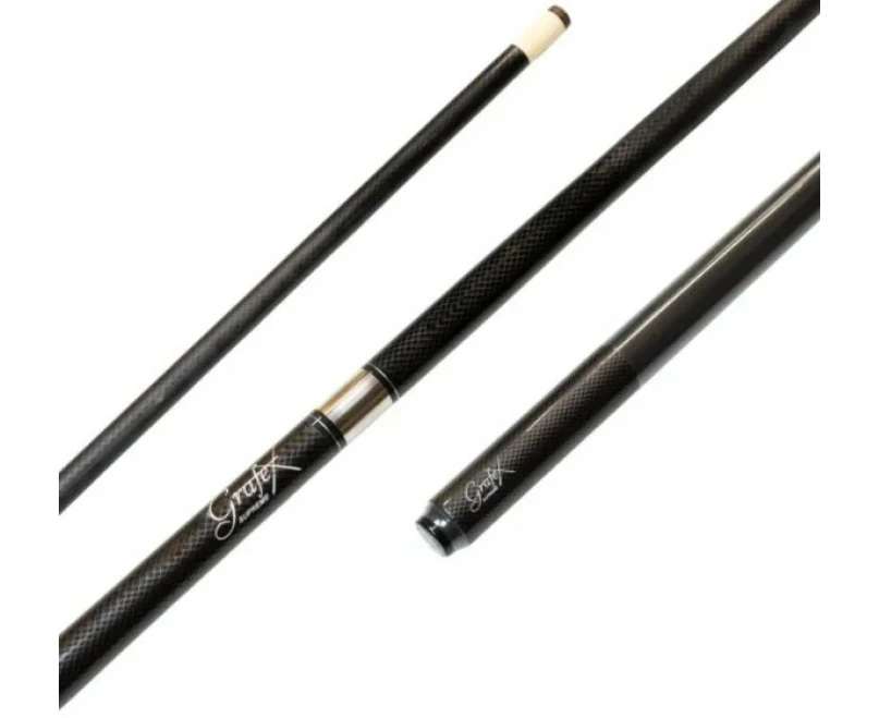 Grafex Graphite Pool 9 Ball Billiard Cue Supreme Black Multi-Weight 13mm Tip