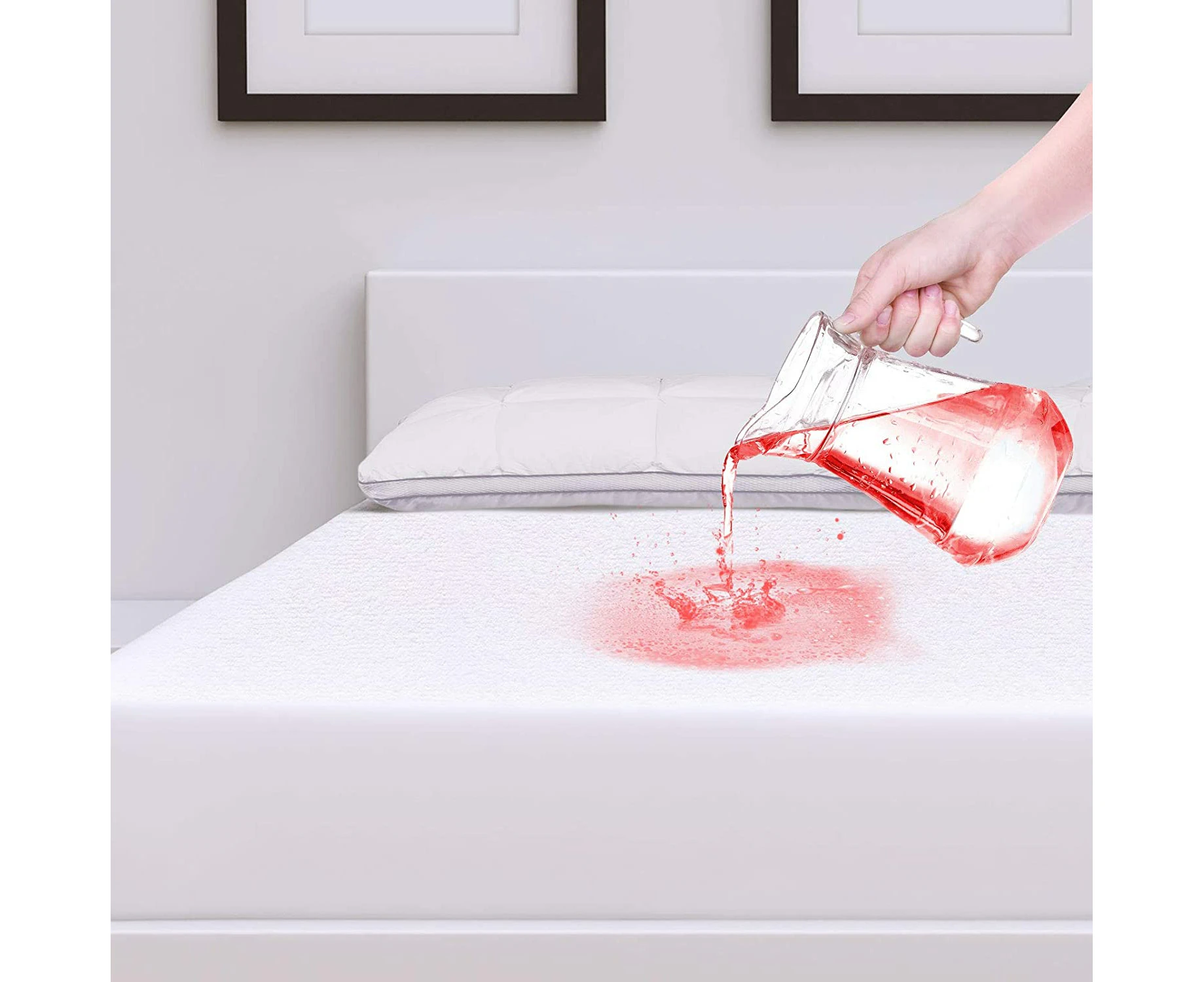 100% Cotton Fitted Waterproof Mattress Protector Terry Cotton Bed Soft Cover