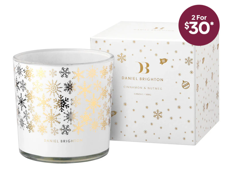 Daniel Brighton 500g Cinnamon & Nutmeg Christmas Collection Scented Candle