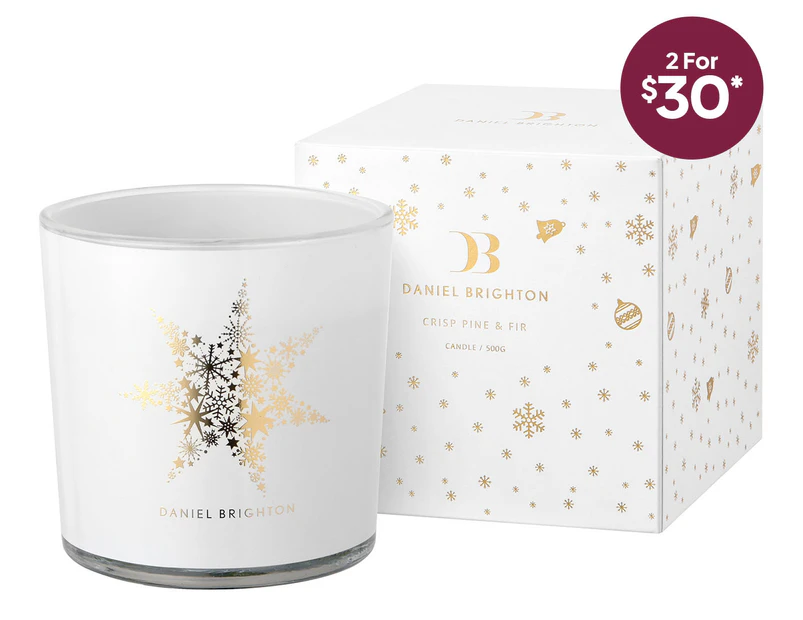 Daniel Brighton 500g Crisp Pine & Fir Christmas Collection Scented Candle