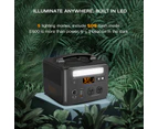 VoltX E600 Power Station 307Wh Lithium Battery Solar Generator 2x 600W Outlets Outdoor Camping Car Jump Start Emergency Backup Power LED with SOS Mode