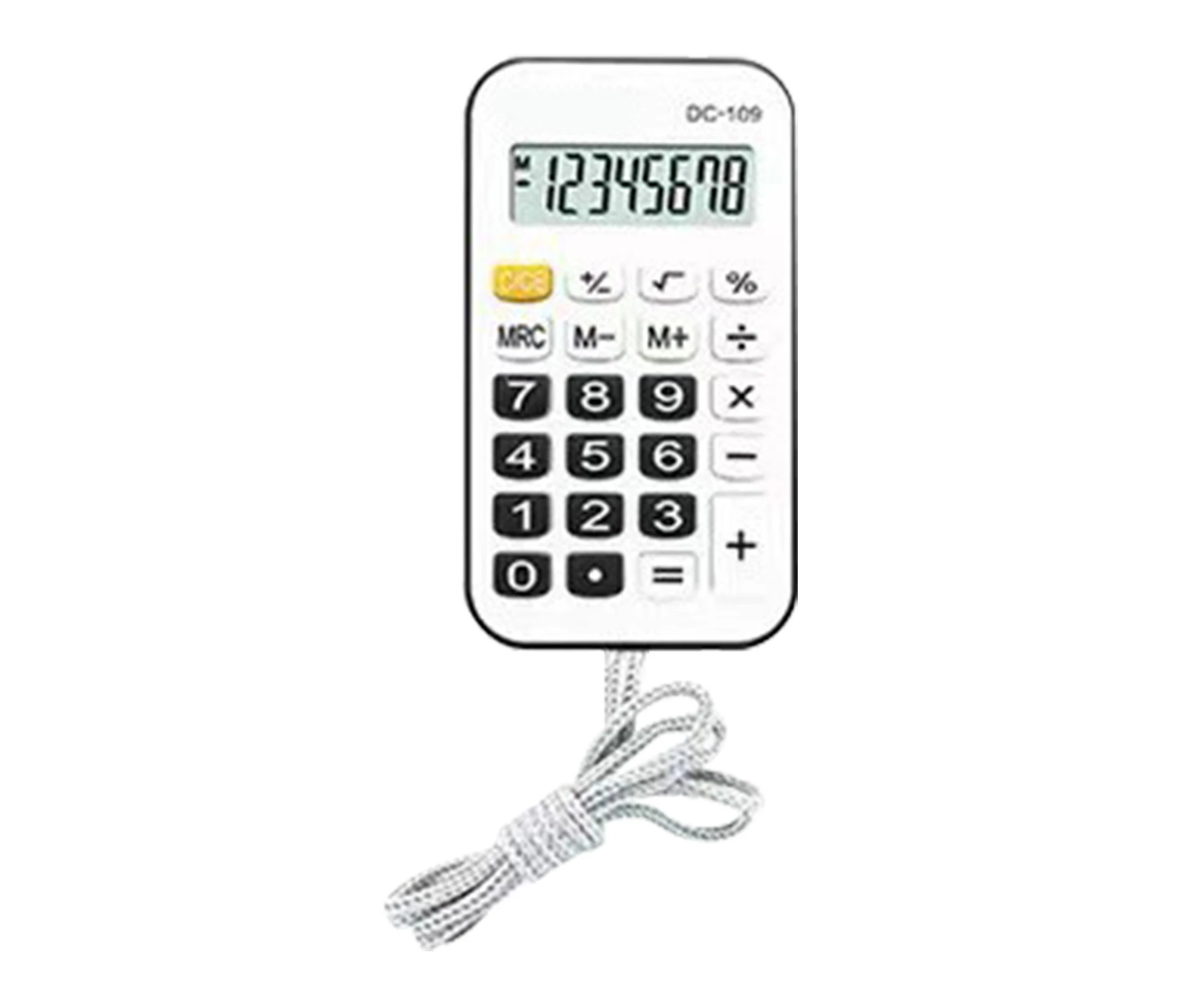 UFPFA Pocket Calculator Mini Small Portable for Students School Office Supplies with Rope Black