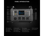 VoltX V1200 Portable Power Station 1152Wh Lithium Iron Phosphate Battery Powered Solar Generator Home Backup UPS Function LCD Display BMS 3 Ways to Charge