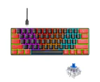 HXSJ V900 RGB Mechanical Keyboard  61-key Gaming Keyboard  High-quality Blue Switches  Durable and Compact Design  Various Lighting Modes  Ergonomic a