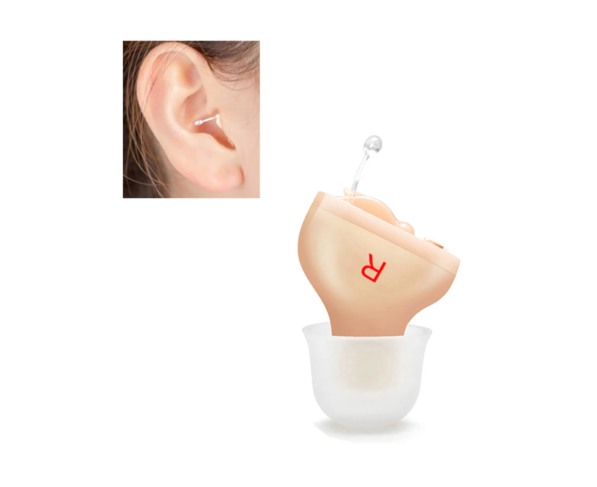 Mini Hearing-aid Invisible Sound Amplifier Volume Adjustable Ear Hearing Assistant Helper for Deaf Elderly Ear Care(For Right Ear)