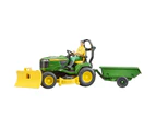 Bruder 1:16 John Deere X949 Lawnmower Tractor w/ Trailer & Gardener Playset