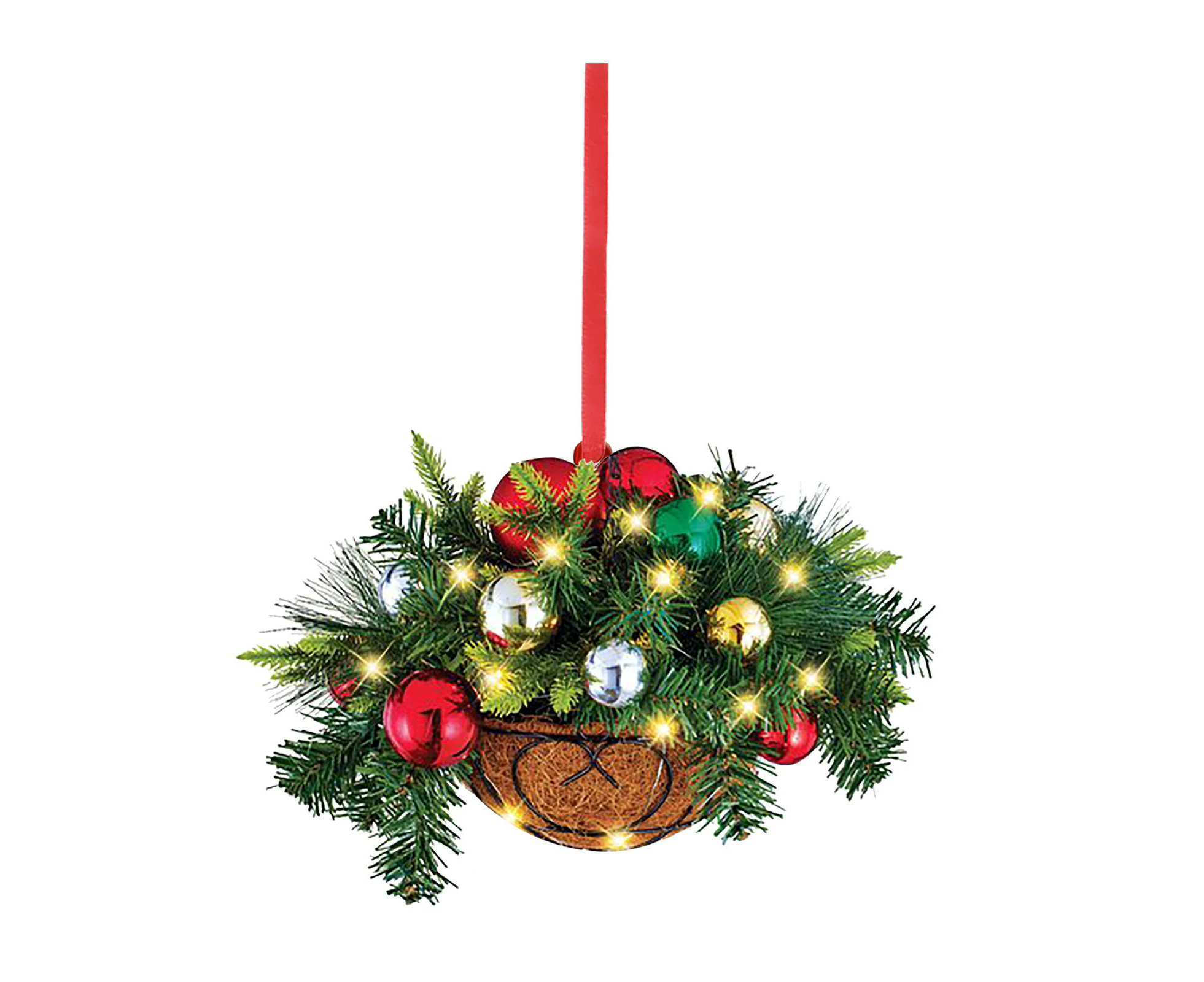 2pcs Floral Christmas Hanging Basket Outdoor Holiday Decor Xmas Tree Ornaments Merry Christmas Decoration