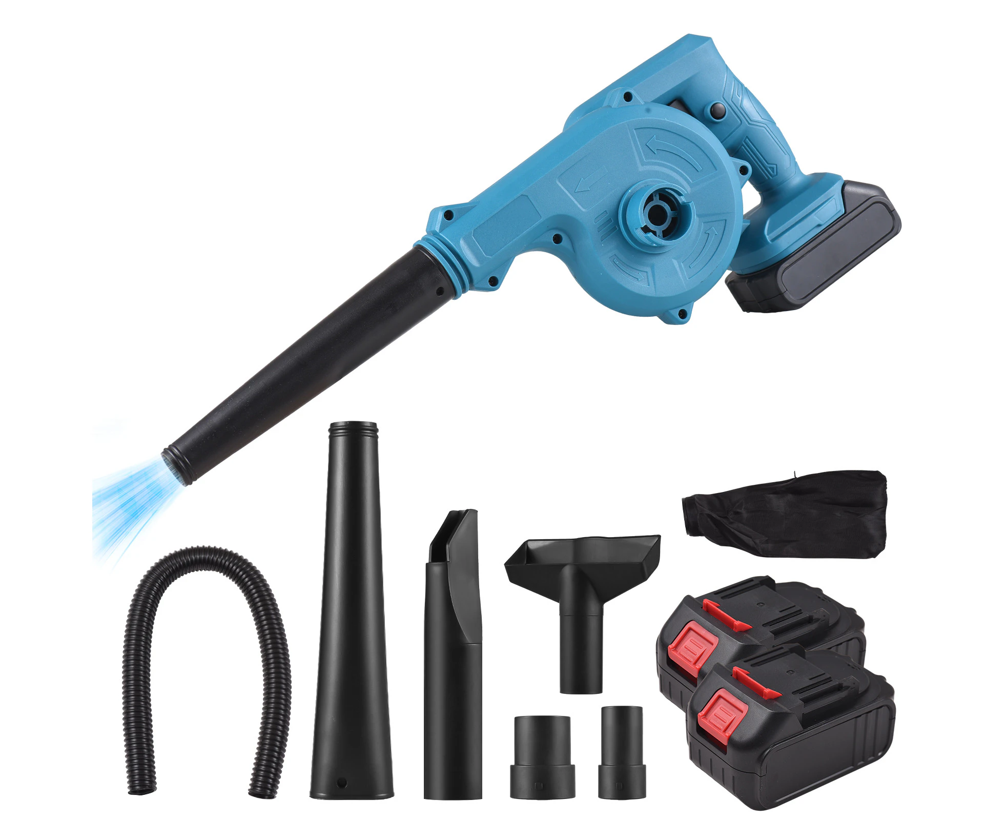 LOYOUTH Cordless Leaf Blower with 2 Battery 2-in-1 21V Cordless Electric Blower and Vacuum Cleaner 63MPH Handheld Battery Powered Small Blower