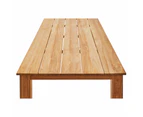 Barbados Outdoor Teak 2.4m Rectangle Dining Table With 8 Coastal Wicker Chairs - Outdoor Dining Settings - Brushed Wheat