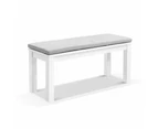 Santorini 2.5m Rectangle Aluminium Dining Table with 4 Bench Seats - Outdoor Aluminium Dining Settings - Charcoal