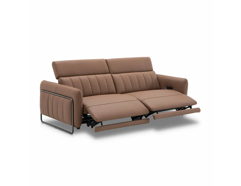 Fremantle Indoor 3 seater Leather Recliner Sofa Lounge - Living Room -