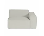 Brighton Indoor 3 Seater Fabric Sofa Lounge with Ottoman - Fabric Chaise Lounges -