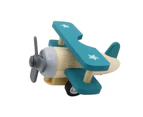 Kaper Kidz Retro Pull Back Biplane - Green - Classic Toy for Kids