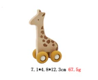 Kaper Kidz - WOODEN GIRAFFE WITH SILICONE WHEELS